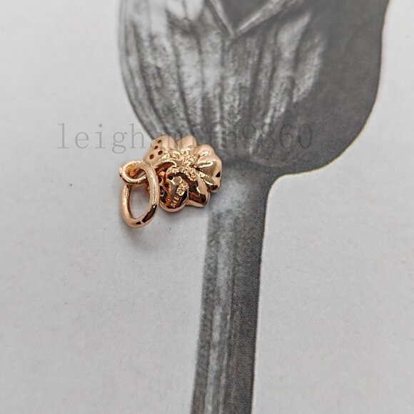 Pandora Deep Purple Pansy Flower Dangle Charm - Picture 3 of 5